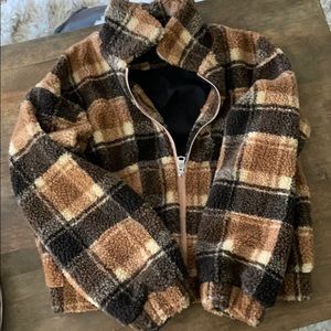 Oversized Cropped Sherpa Jacket